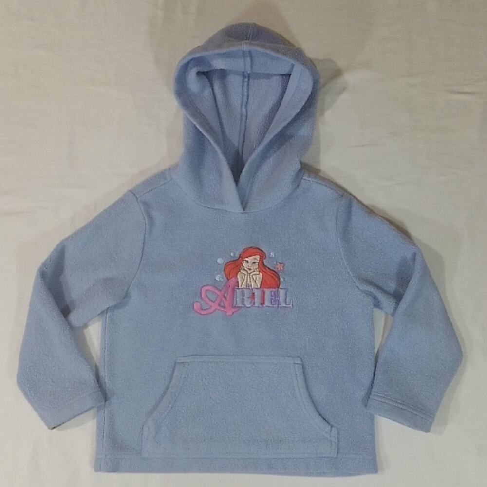Disney Store Blue Ariel Fleece Pullover Hoodie XS